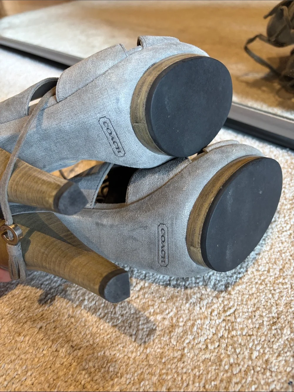 Coach suede heels